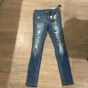 Hollister jeans high rise super skinny BNWT size 7